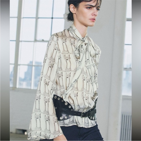 NWT. Zara Black Leather Studded Sash Belt. Size 32. - Picture 10 of 12